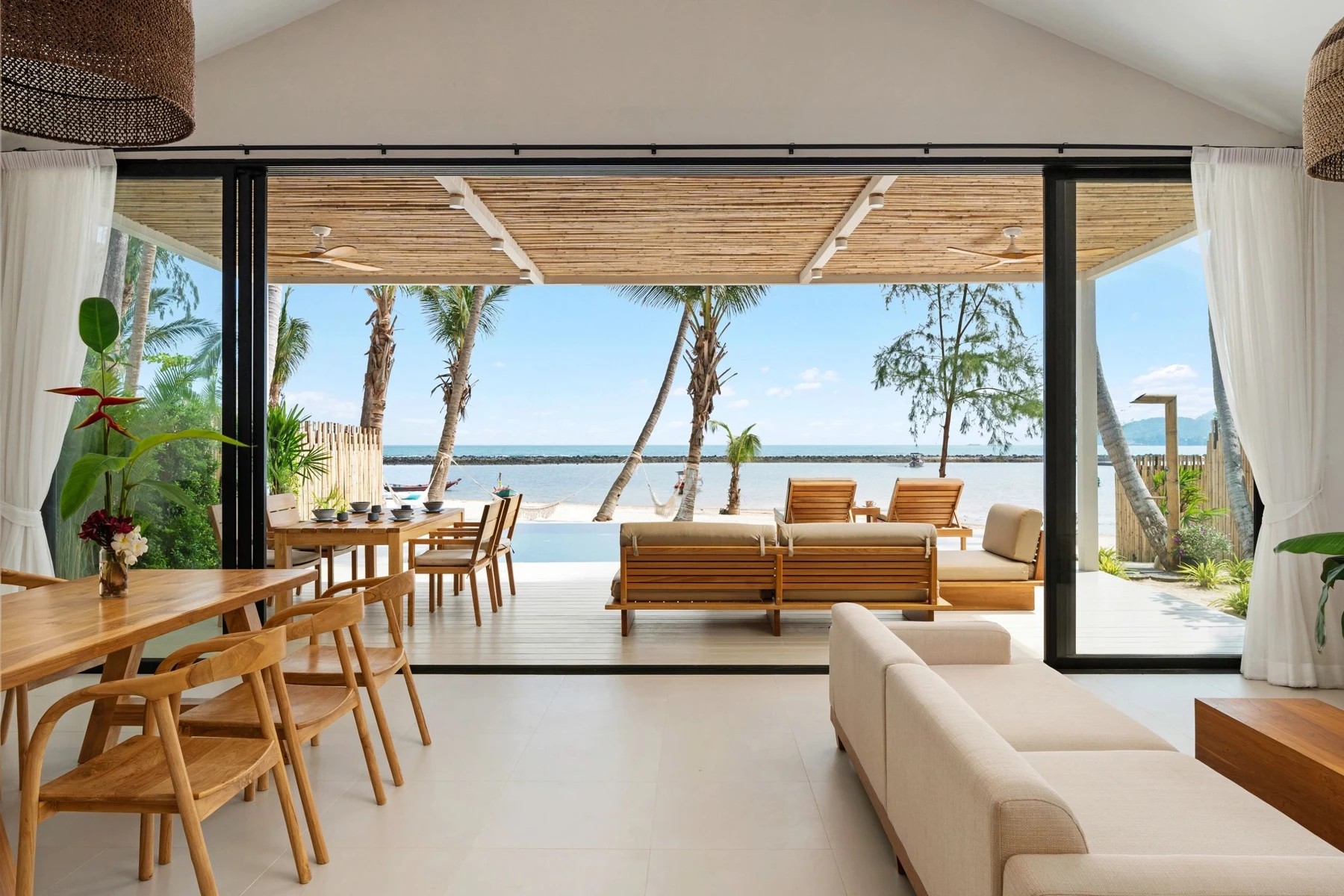 Luxury hotel suite living area